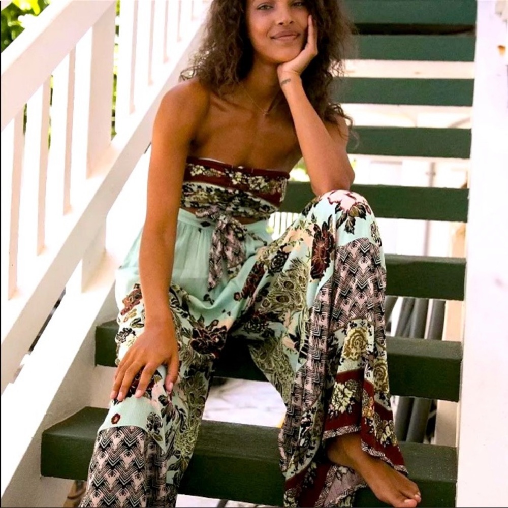 Free People Bali Birds of Paradise Jumpsuit